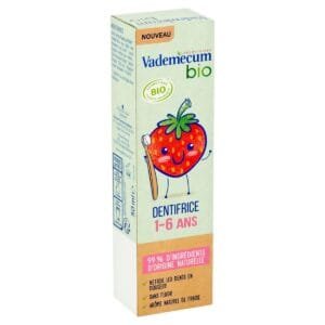 Organic strawberry toothpaste for children VADEMECUM